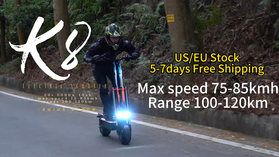 EU US Stock 12inch 60v 6000w 40ah Dual Motor Electric Scooter 75-85kmh fast speed