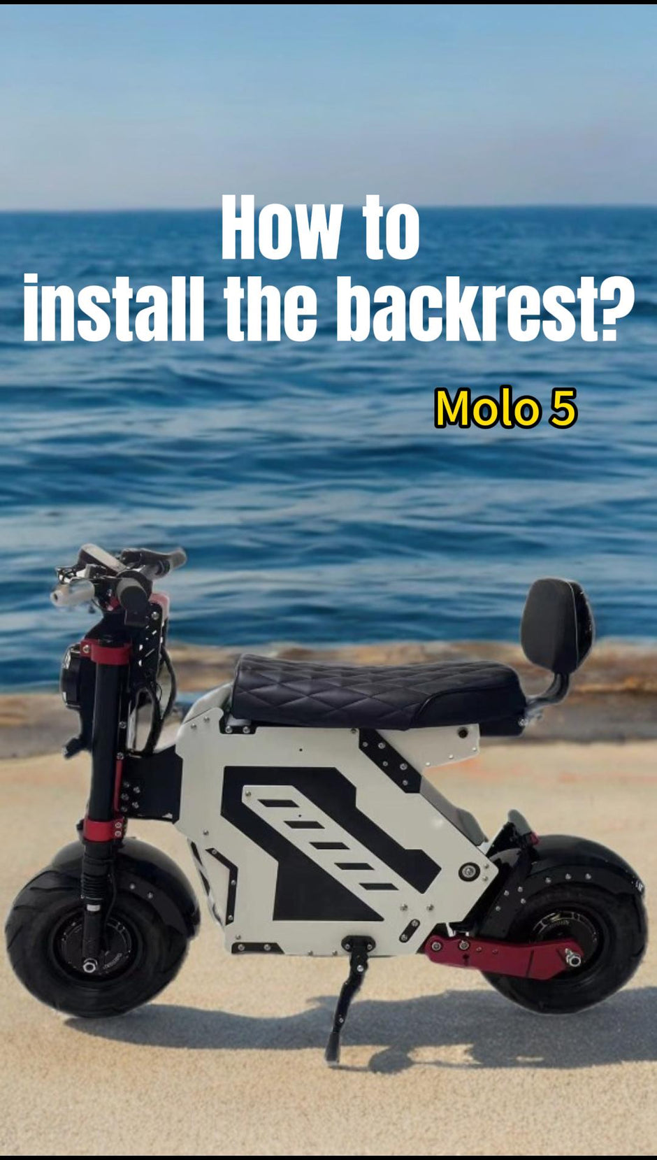 How to install backrest on the Molo 5 electric scooter？