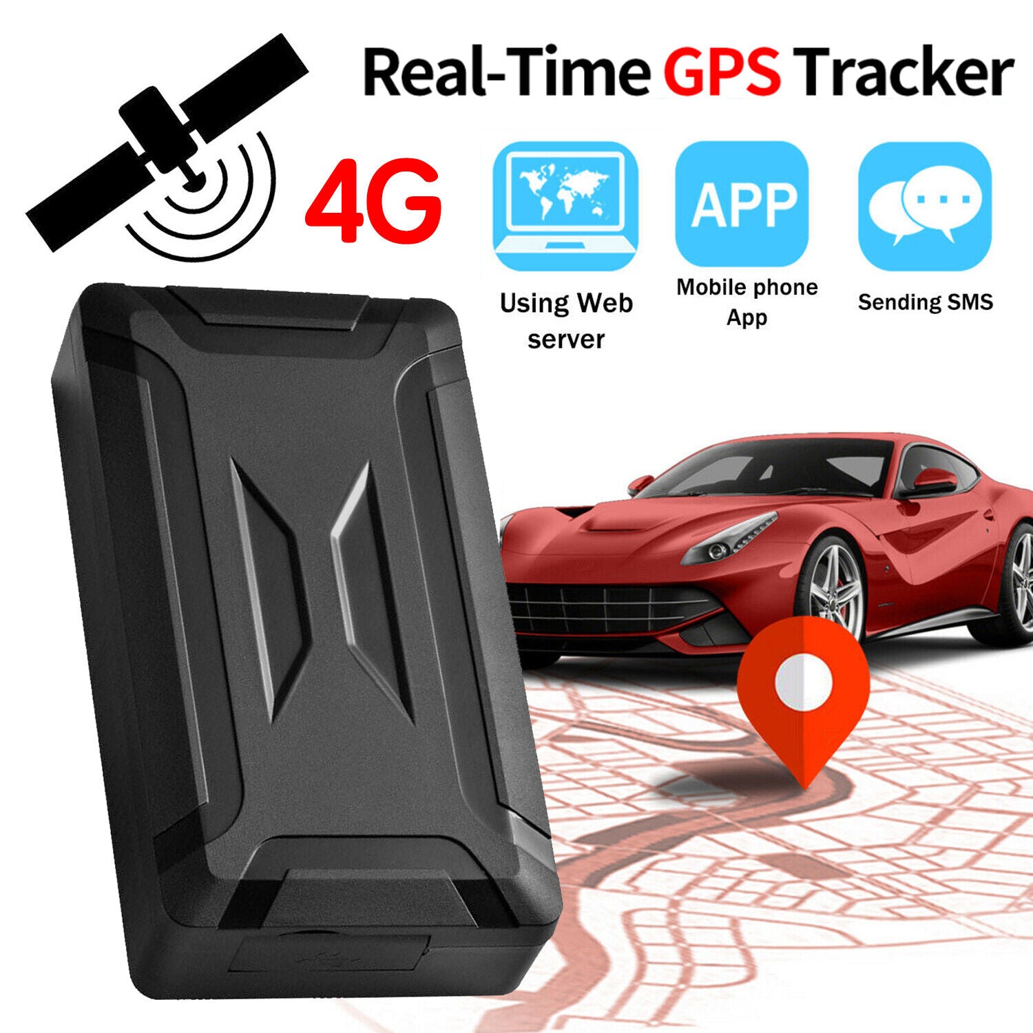 4G GPS real-time tracking with individual battery for car scooter motorcycle